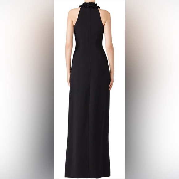 Trina Turk Black High Ruffle Gown Size 4 - Picture 7 of 9